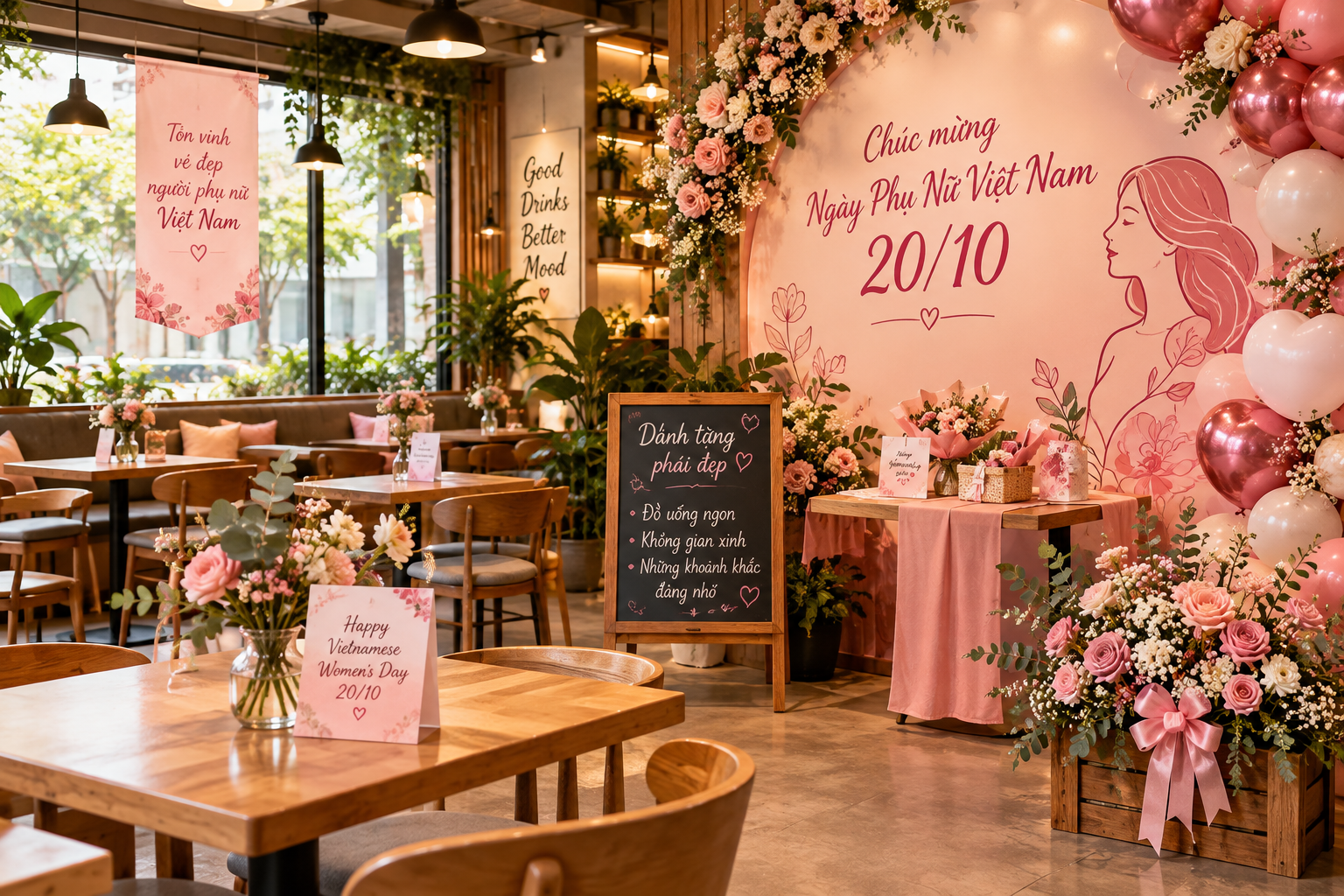 chương trình ưu đãi 20/10 cho quán cafe
